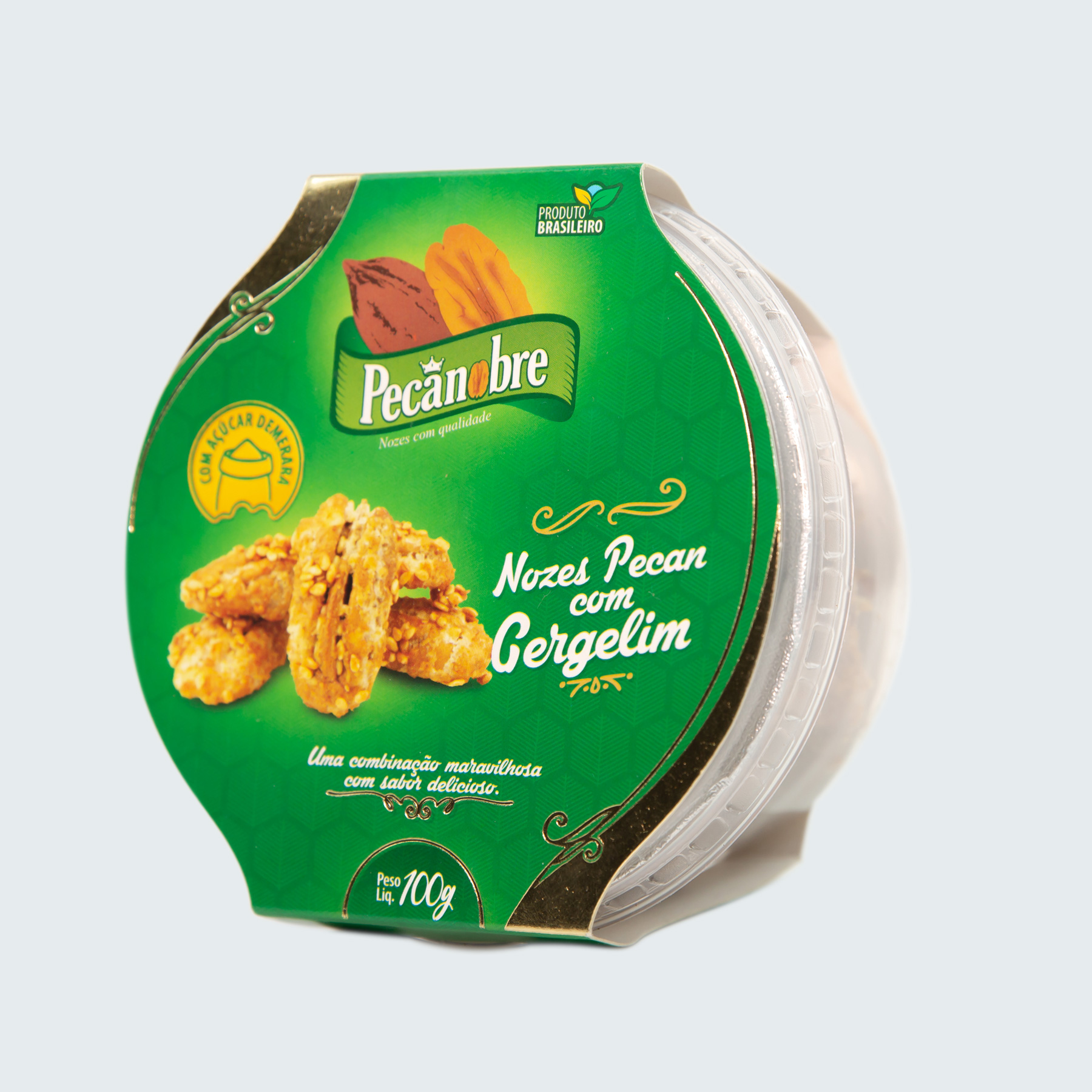 NOZES PECAN AÇUCAR DEMERARA E GERGELIM