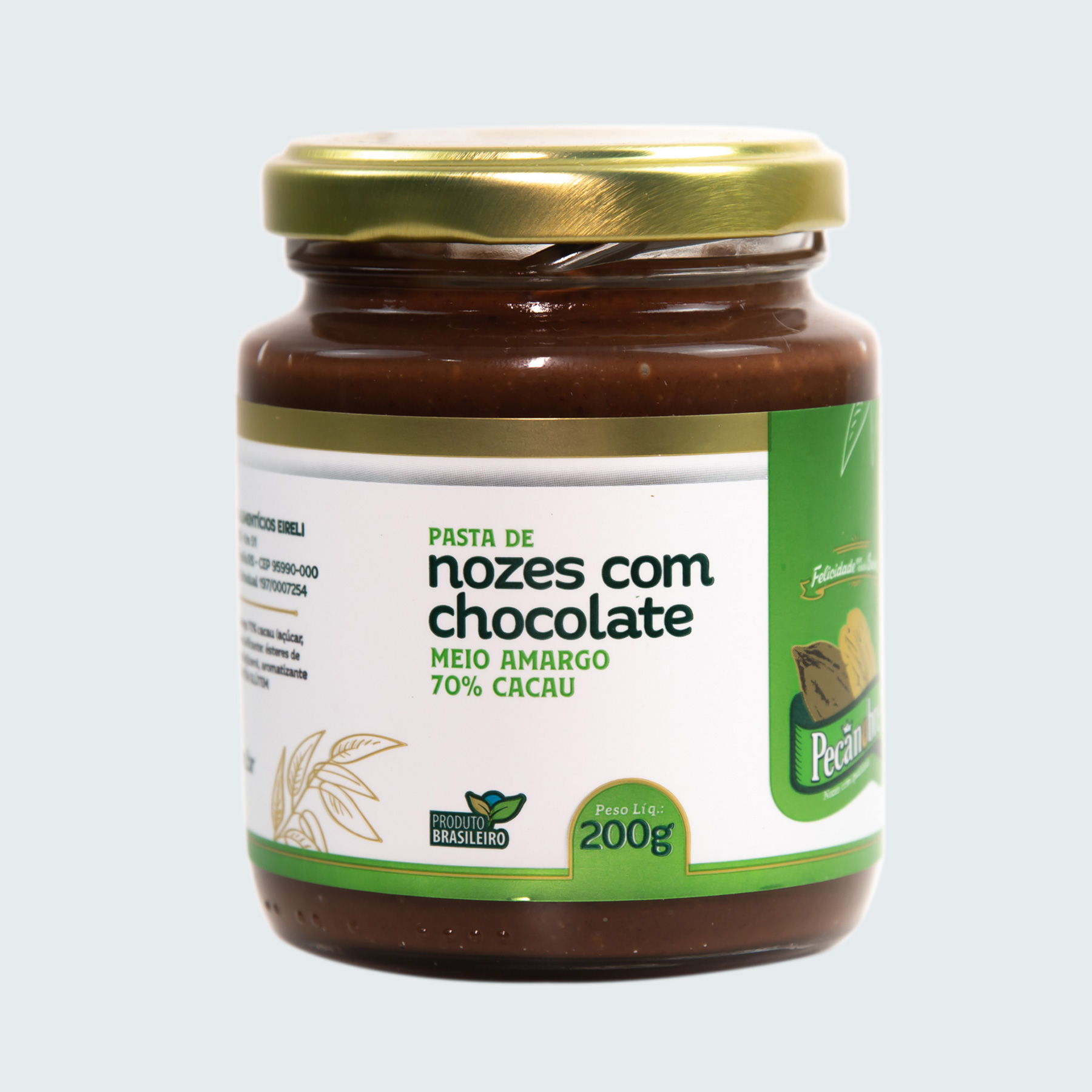 PASTA DE NOZES COM CHOCOLATE 70% CACAU